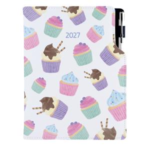 Diář DESIGN denní A5 2027 slovenský - Cupcake