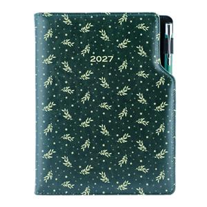 Diář DESIGN denní A5 2027 slovenský - zelená - Větvičky