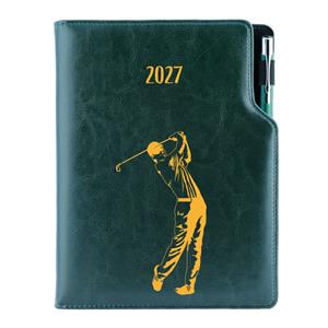 Diář DESIGN denní B5 2027 polský - zelená - Golf muž