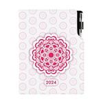 Diář DESIGN denní B6 2024 - Mandala červený