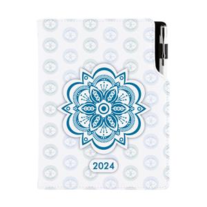 Diář DESIGN denní B6 2024 - Mandala modrý