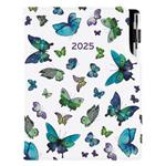 Diář DESIGN denní B6 2025 polský - Motýli modří