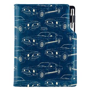 Diář DESIGN denní B6 2026 polský - modrá - Mustang