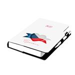 Diář DESIGN denní B6 2027 - bílá - Česko - vlajka