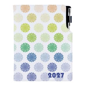 Diář DESIGN denní B6 2027 - Mandala barevná