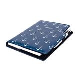 Diář DESIGN denní B6 2027 - modrá - Námořník - kotvy