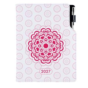 Diář DESIGN denní B6 2027 polský - Mandala červený