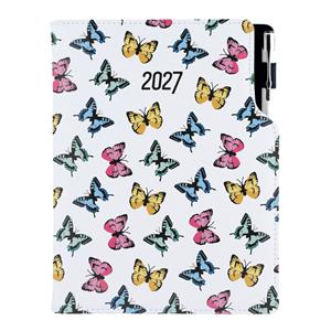 Diář DESIGN denní B6 2027 polský - Motýli barevní
