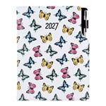 Diář DESIGN denní B6 2027 polský - Motýli barevní