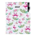 Diář DESIGN denní B6 2027 polský - Plameňák