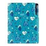 Diář DESIGN denní B6 2027 polský - tyrkysová - Doktor - srdce