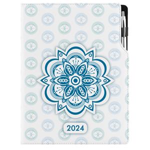 Diář DESIGN týdenní A4 2024 - Mandala modrý