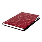 Diář DESIGN týdenní A4 2025 - bordo - květiny
