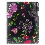 Diář DESIGN týdenní A4 2027 - černá - Květy