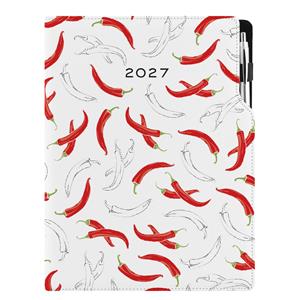 Diář DESIGN týdenní A4 2027 - Chilli