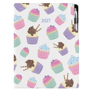 Diář DESIGN týdenní A4 2027 - Cupcake