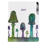 Diář DESIGN týdenní A4 2027 - Houby
