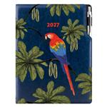 Diář DESIGN tydenní A4 2027 - modrá - Papoušek
