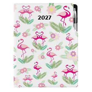 Diář DESIGN týdenní A4 2027 - Plameňák