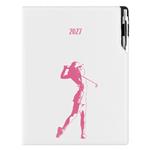 Diář DESIGN týdenní A4 2027 polský - bílá - Golf žena