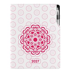Diář DESIGN týdenní A4 2027 polský - Mandala červený