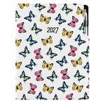 Diář DESIGN týdenní A4 2027 polský - Motýli barevní