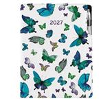 Diář DESIGN týdenní A4 2027 polský - Motýli modří