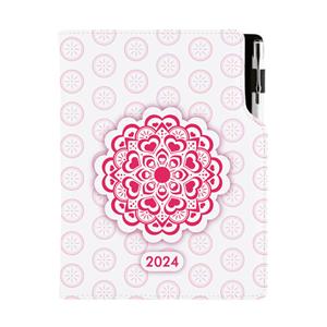 Diář DESIGN týdenní A5 2024 slovenský - Mandala červený