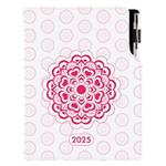 Diář DESIGN týdenní A5 2025 český - Mandala červený