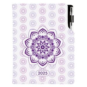 Diář DESIGN týdenní A5 2025 slovenský - Mandala fialový