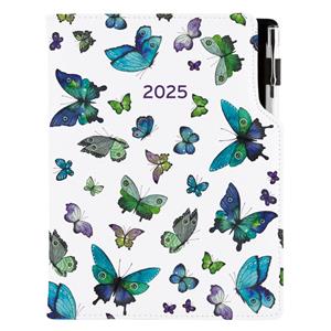 Diář DESIGN týdenní A5 2025 slovenský - Motýli modří