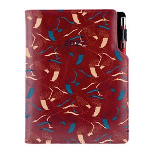 Diář DESIGN týdenní A5 2027 český - bordó - Jeřáb