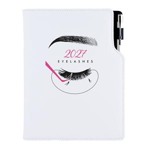 Diář DESIGN týdenní A5 2027 polský - KOSMETICKÝ Eyelashes