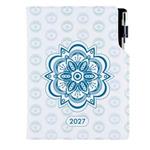 Diář DESIGN týdenní A5 2027 slovenský - Mandala modrá