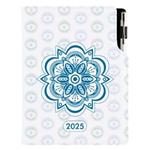 Diář DESIGN týdenní B5 2025 - Mandala modrá