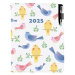 Diář DESIGN týdenní B5 2025 - Ptáci