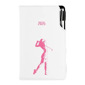 Diář DESIGN týdenní B5 2026 polský - bílá - Golf žena