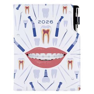 Diář DESIGN týdenní B5 2026 polský - bílá - Zubař