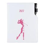 Diář DESIGN týdenní B5 2027 polský - bílá - Golf žena