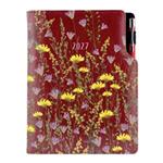 Diář DESIGN týdenní B6 2027 - bordó - Jeřáb