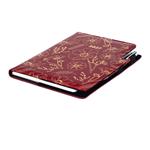 Diář DESIGN týdenní B6 2027 - bordó - Květiny