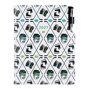 Diář DESIGN týdenní B6 2027 - Hokej