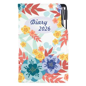 Diář DESIGN tydenní kapesní 2026 - Podzimní květiny