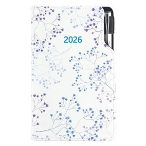 Diář DESIGN tydenní kapesní 2026 polský - Gypsophila