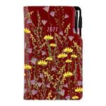 Diář DESIGN tydenní kapesní 2027 - bordó - Louka