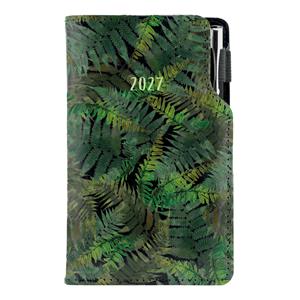 Diář DESIGN tydenní kapesní 2027 - černá - Kapradina