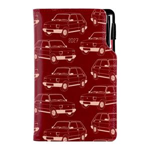 Diář DESIGN týdenní kapesní 2027 český - bordó - Maluch