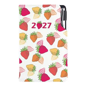 Diář DESIGN týdenní kapesní 2027 český - Jahoda