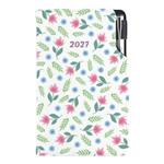 Diář DESIGN týdenní kapesní 2027 český - Jarní květiny