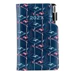 Diář DESIGN týdenní kapesní 2027 český - modrá - Flamingo